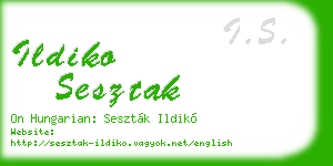 ildiko sesztak business card