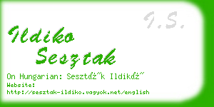 ildiko sesztak business card